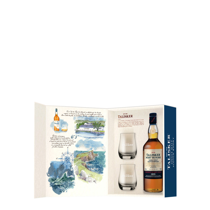 Coffret Talisker Port Ruighe + 2 Verres