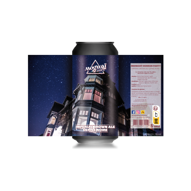 Biere Mogwai Mignight horror party Imperial Brown Ale cerise noire