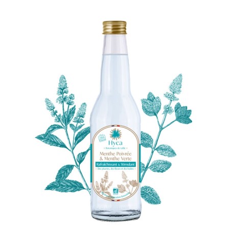 Hyca eau aromatisée Menthe poivrée Menthe verte