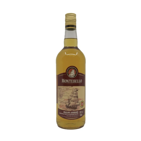 Rhum ambré agricole Guadeloupe Montebello 1l